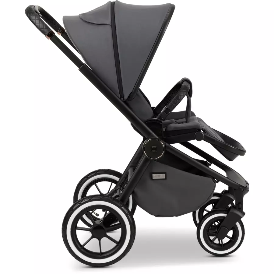 MOON Kombikinderwagen Resea Edition+ anthrazitblack matt
