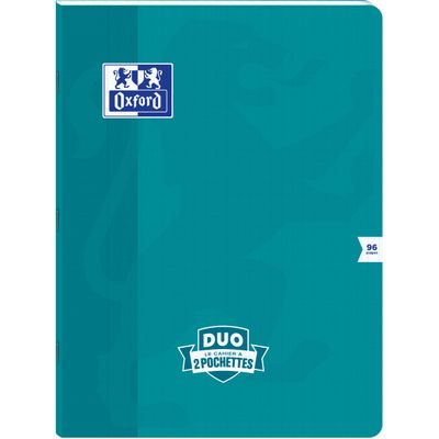 Oxford Duo - Cahier polypro 24 x 32 cm - 96 pages - grands carreaux (Seyes) - disponible dans différentes couleurs