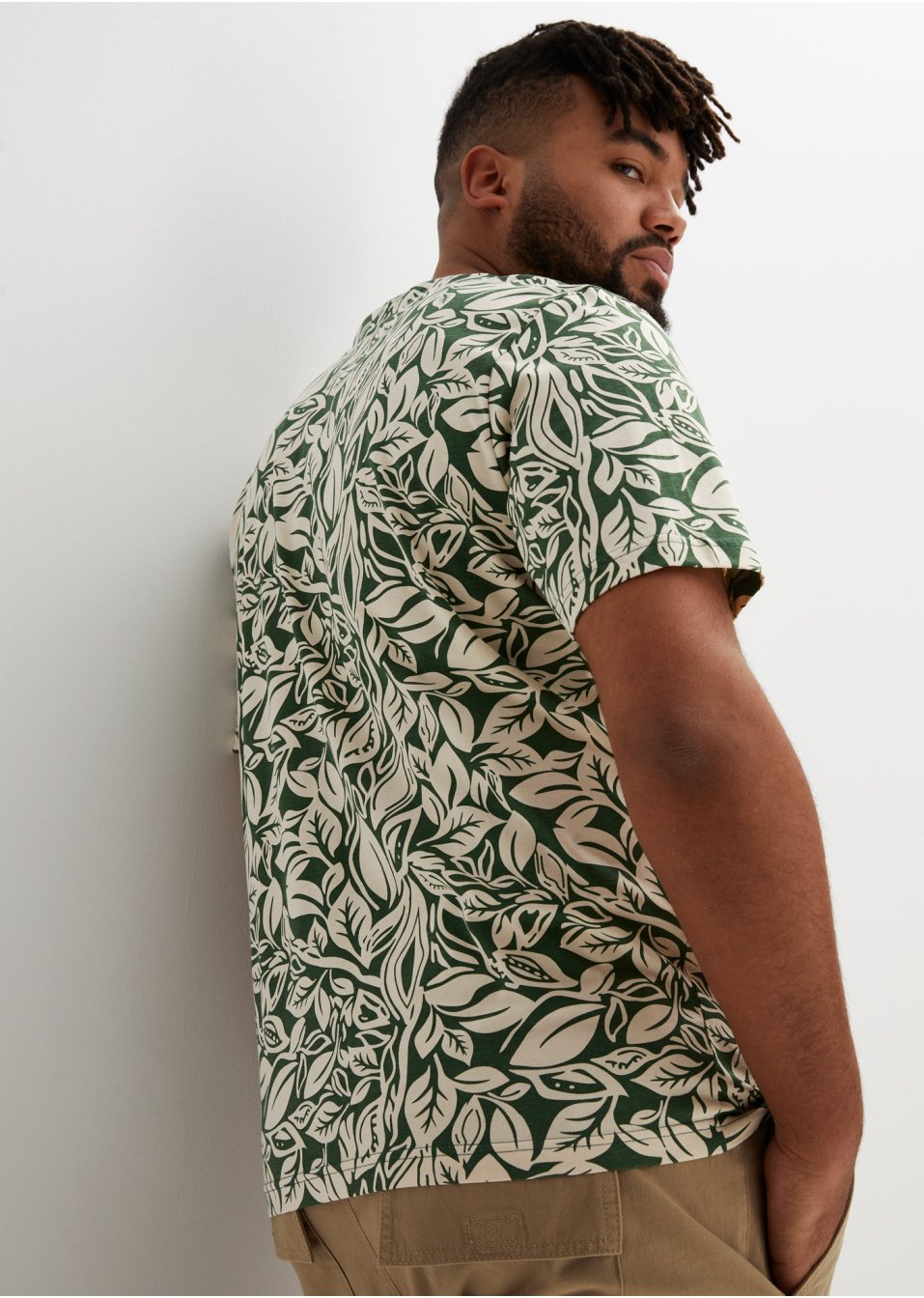 T-shirt col Henley, manches courtes