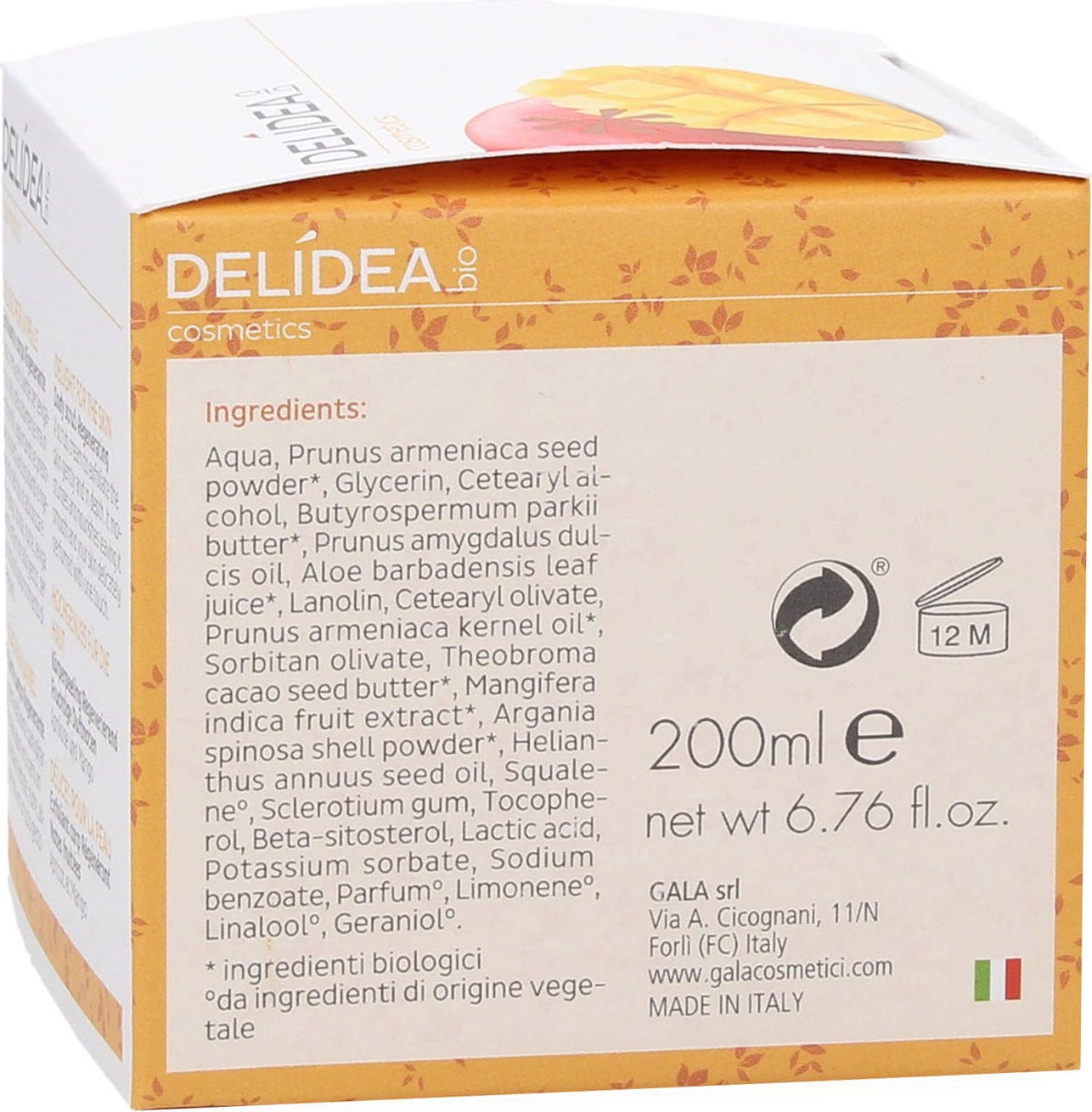 DELIDEA   Apricot & Mango Revitalizing Body Scrub, 200 ml