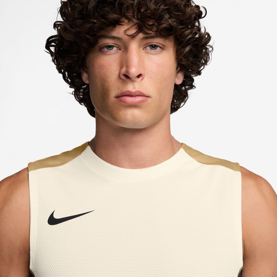 Nike Débardeur Dri-FIT Strike  - Blanc/Noir Or/Noir