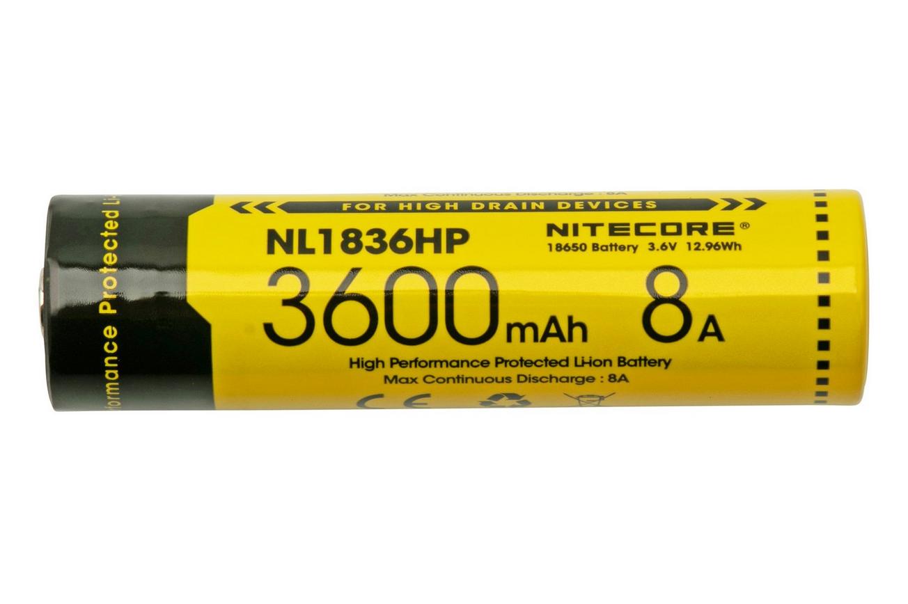 Nitecore NL1836HP High Performance oplaadbare 18650 Li-ion accu, 3600 mAh