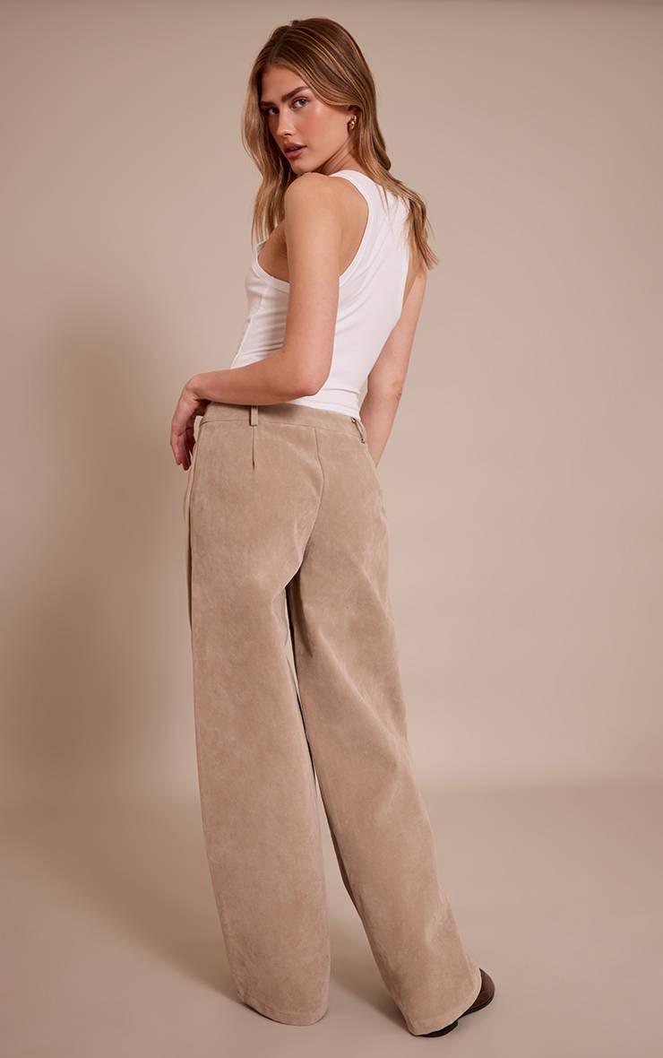 Sable Pantalon Droit En Synthétique