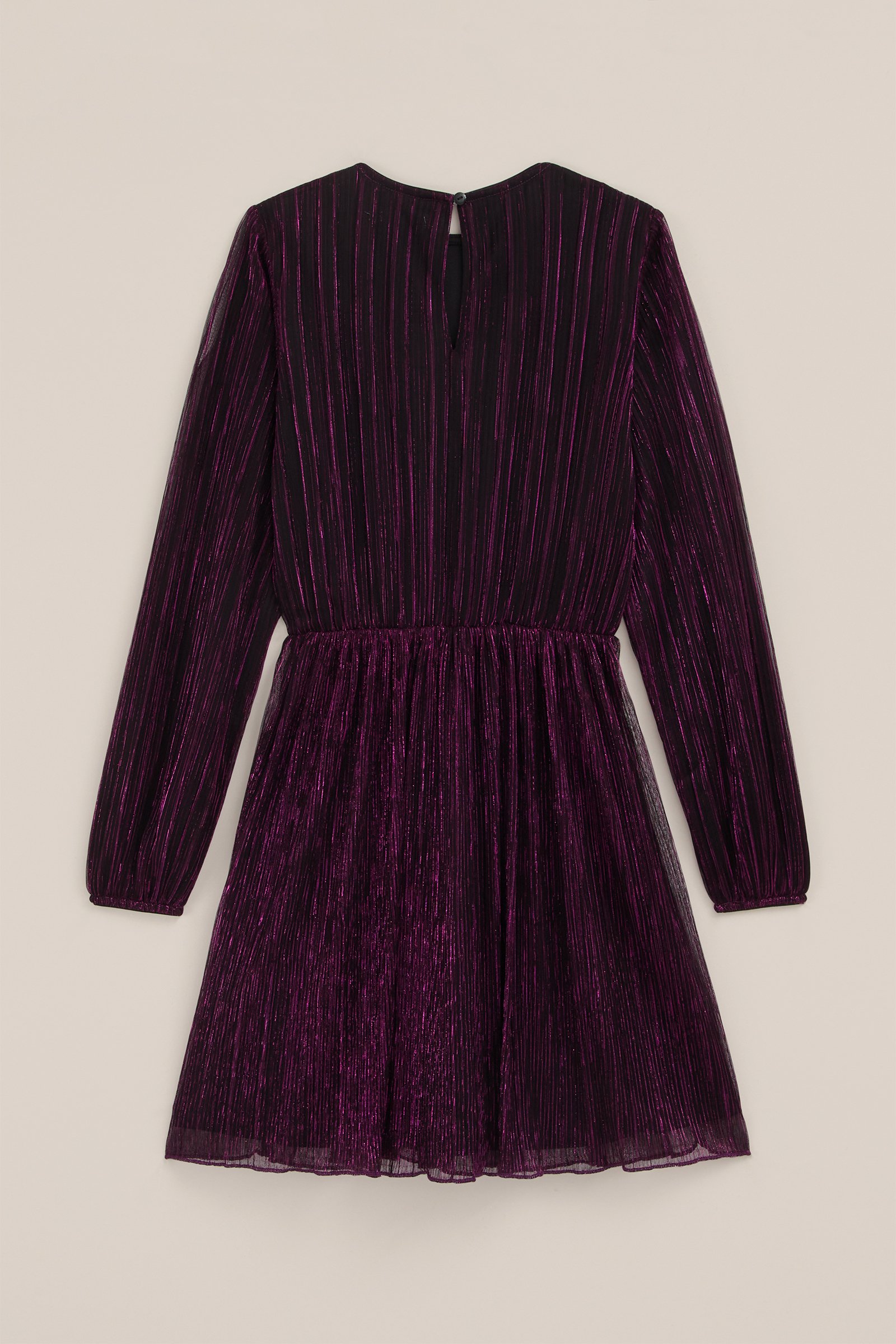 Meisjes jurk met glittergaren WE Fashion Donkerpaars