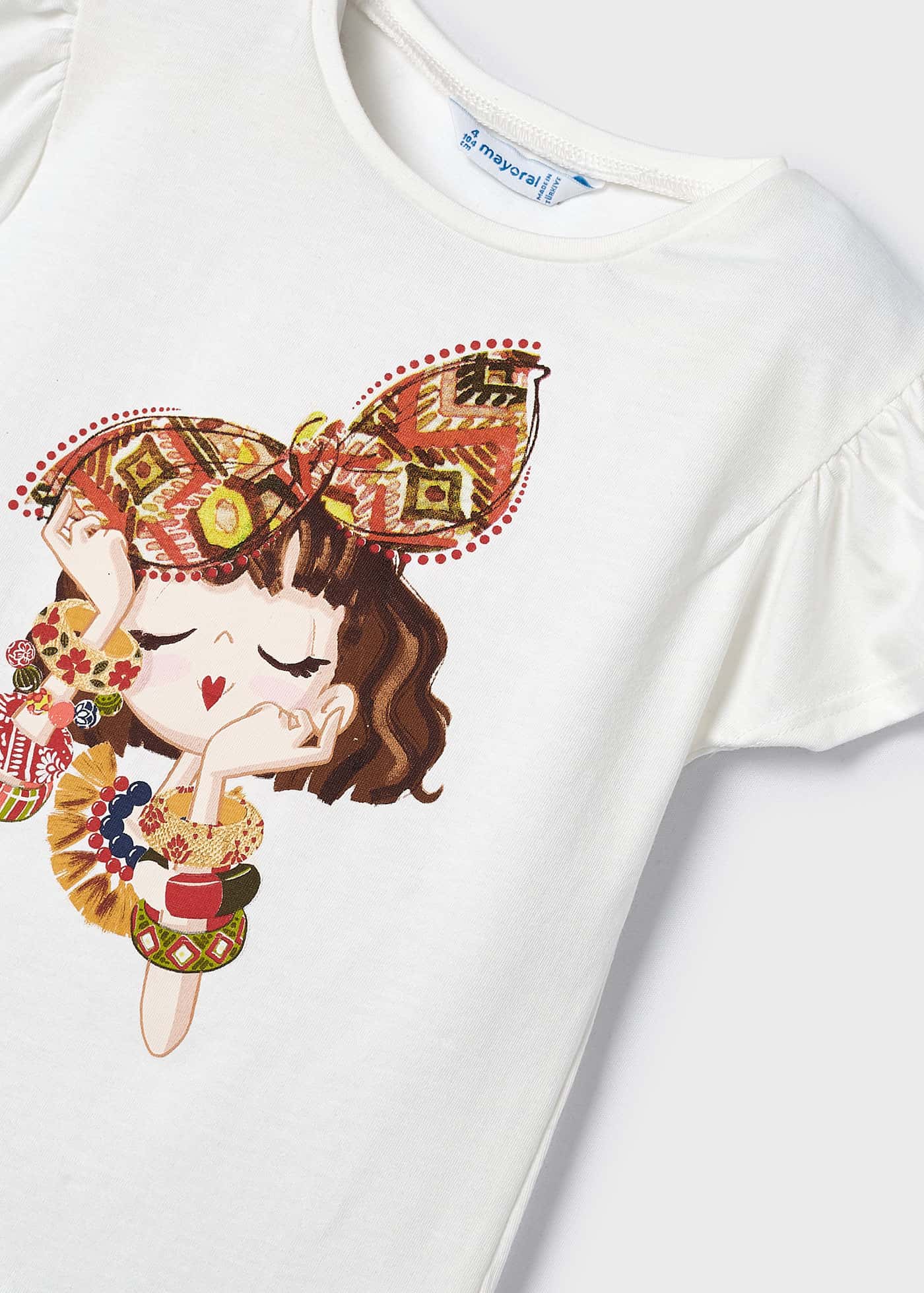 Camiseta infantil Better Cotton com faixa de cabelo