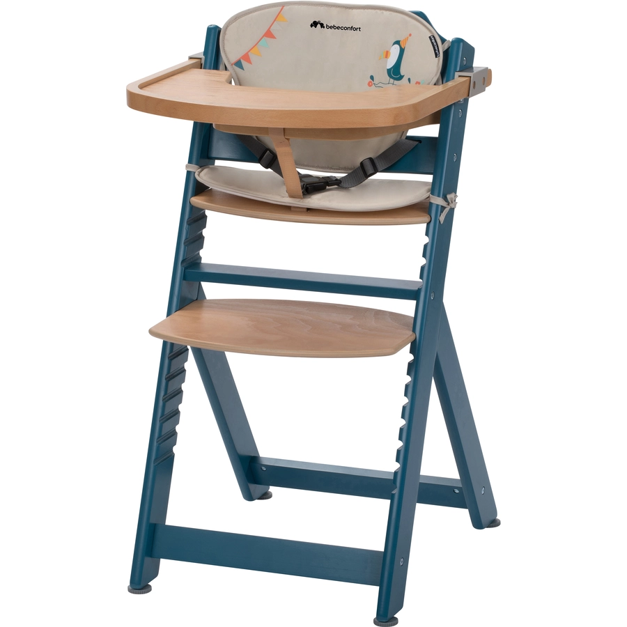 Bebeconfort Hochstuhl Timba mit Kissen Petrol BlueHappy Day