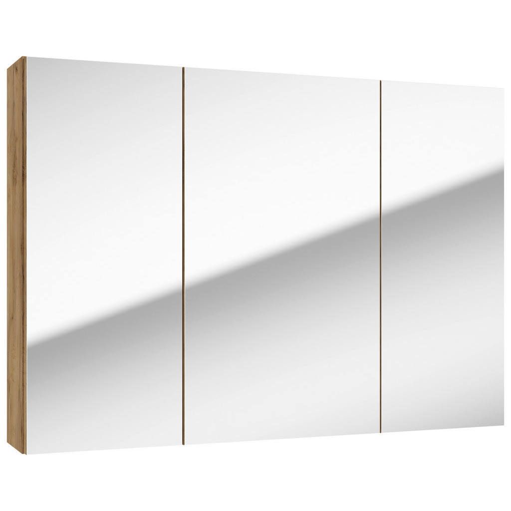 Mid.you Spiegelschrank Erle Glas 4 Fächer