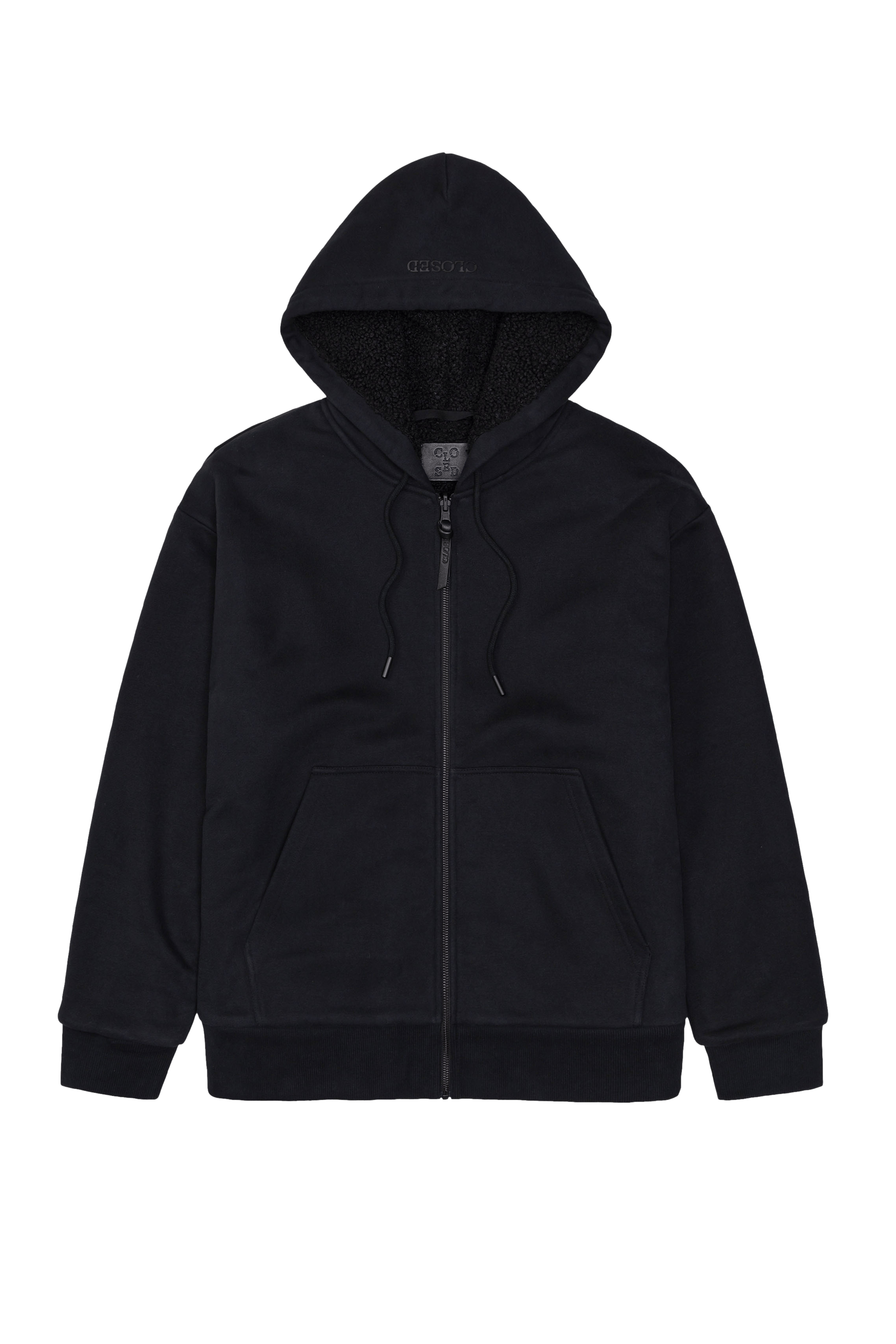 Sweat zippé en coton | Noir