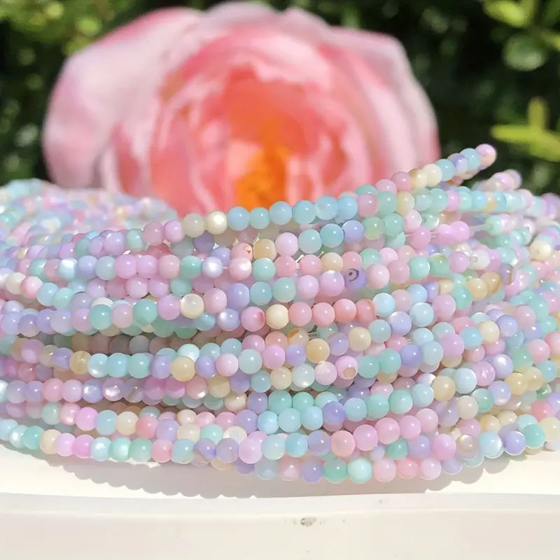 (160er Set) 2mm Runde Mini Perlen DIY Bastel Schmuck Zwischenperle für Armband / Kette - Pastell