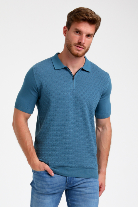 Gabbiano blauwe heren polo