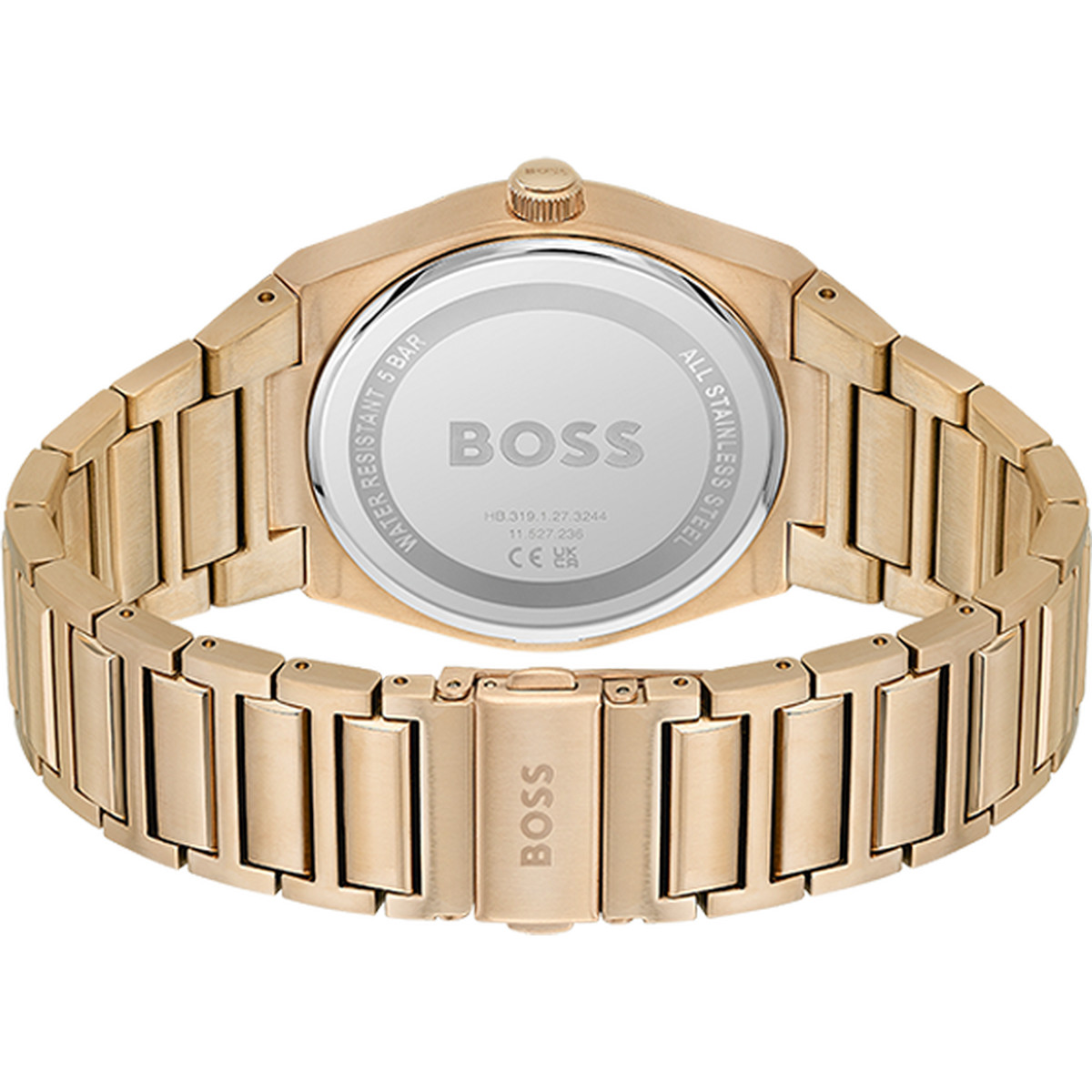 Montre BOSS Steer homme bracelet acier doré rose