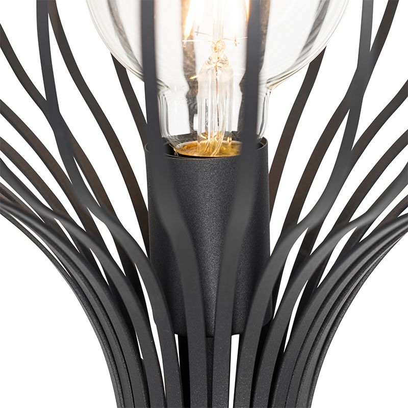 Moderne vloerlamp zwart - Saffira