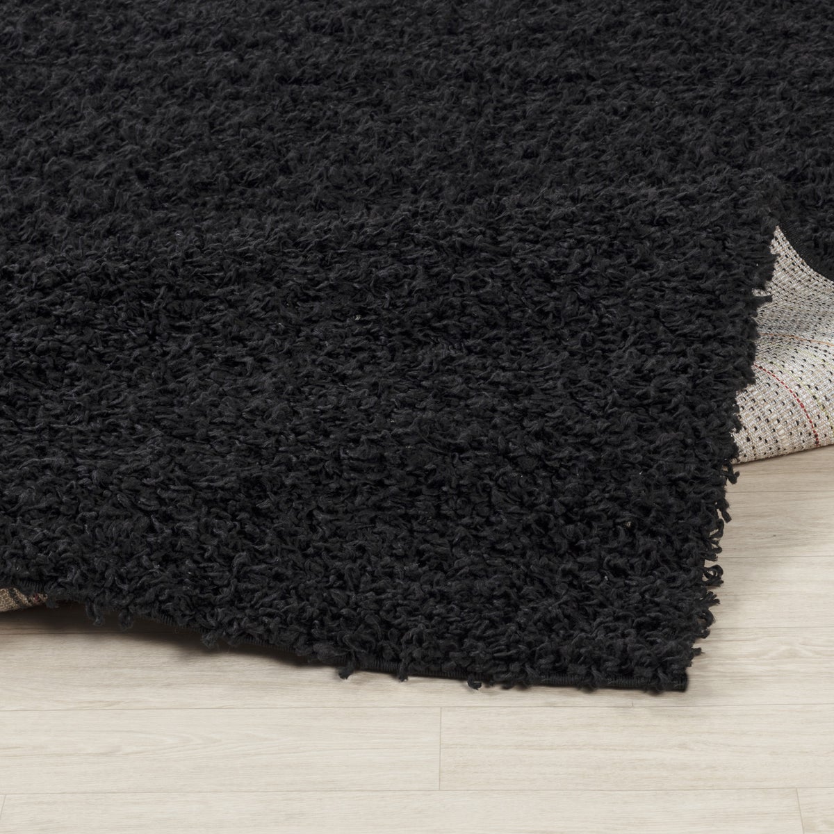 Modern hoogpolig shaggy vloerkleed, zwart, 120x170 cm, LILLY
