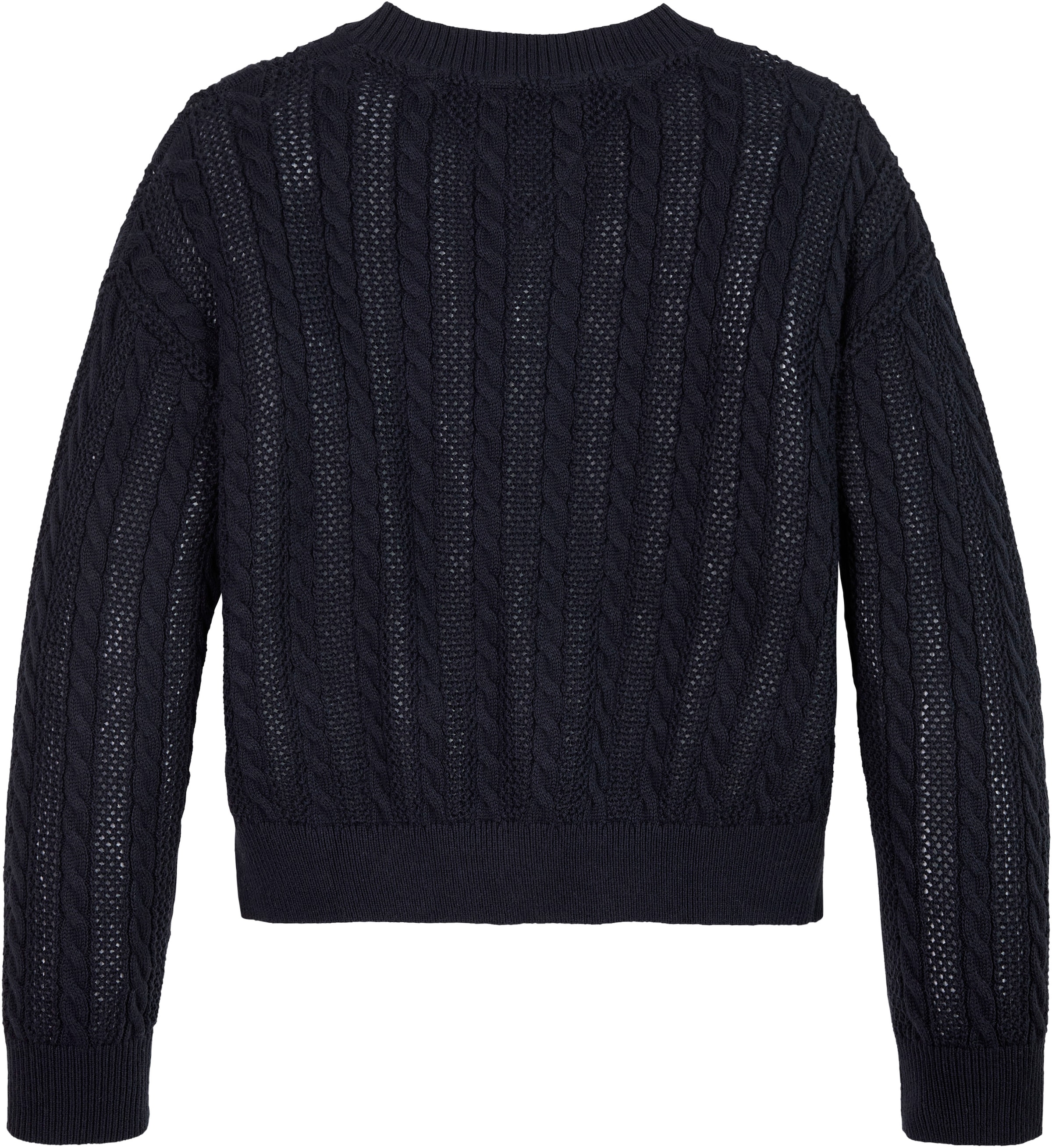 Tommy Hilfiger Strickjacke »ESSENTIAL CABLE REGULAR CARDIGAN« Kinder bis 16 Jahre mit Logostickerei