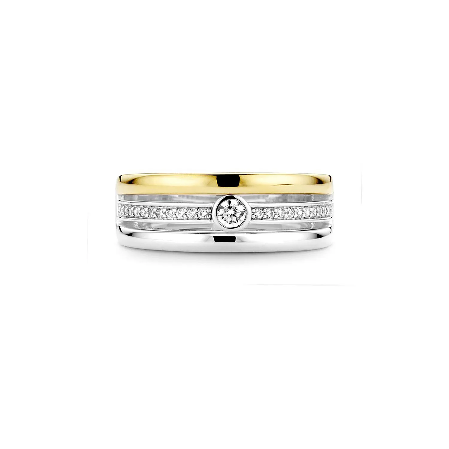 Ti Sento Milano Ring 18 kt. Forgyldt Sølv 12094ZY