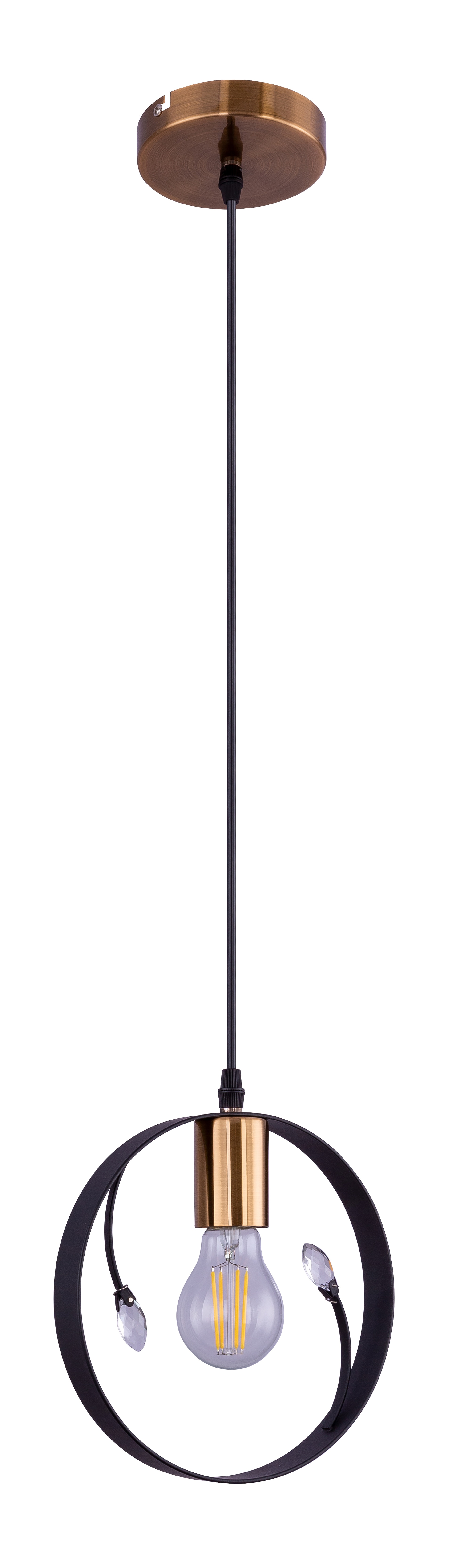 GLOBO Retrofit Pendelleuchte Vigo schwarz 20x20cm H50-150cm