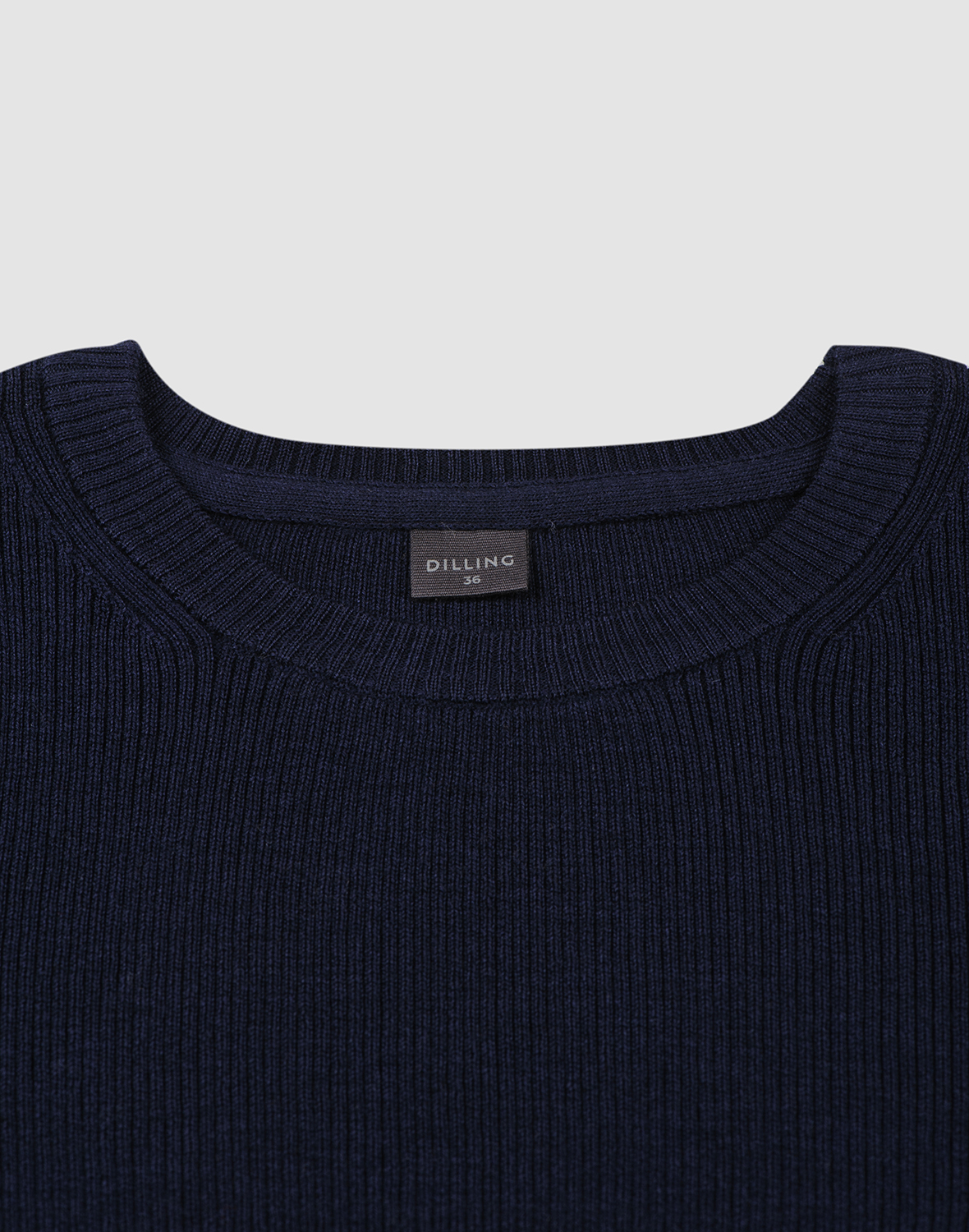Gebreid shirt met ronde hals van merinowol voor dames