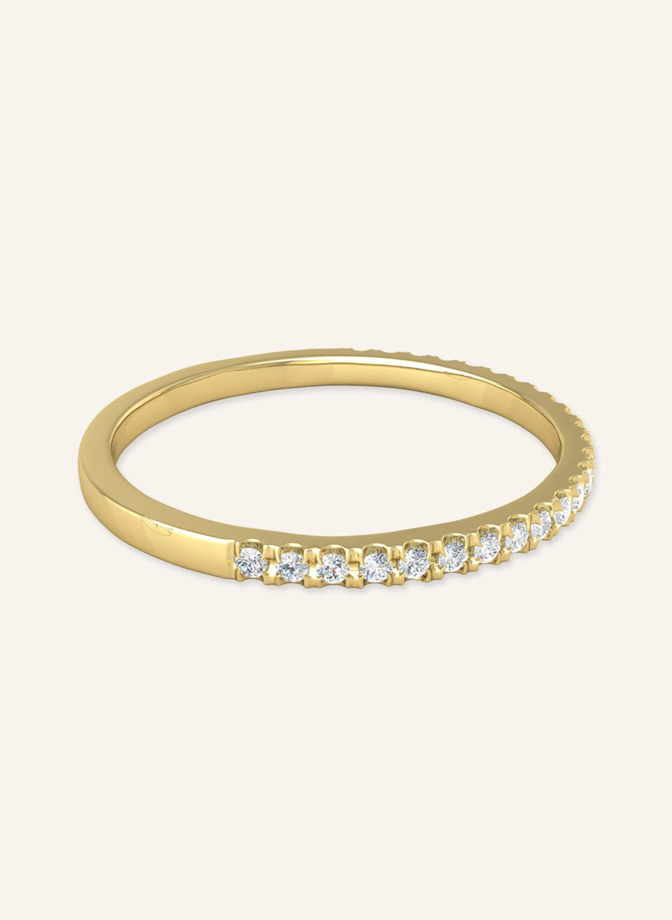 VEYNOU Ring MARA aus 18 Karat Gelbgold und 0,10ct. lab-grown Diamanten