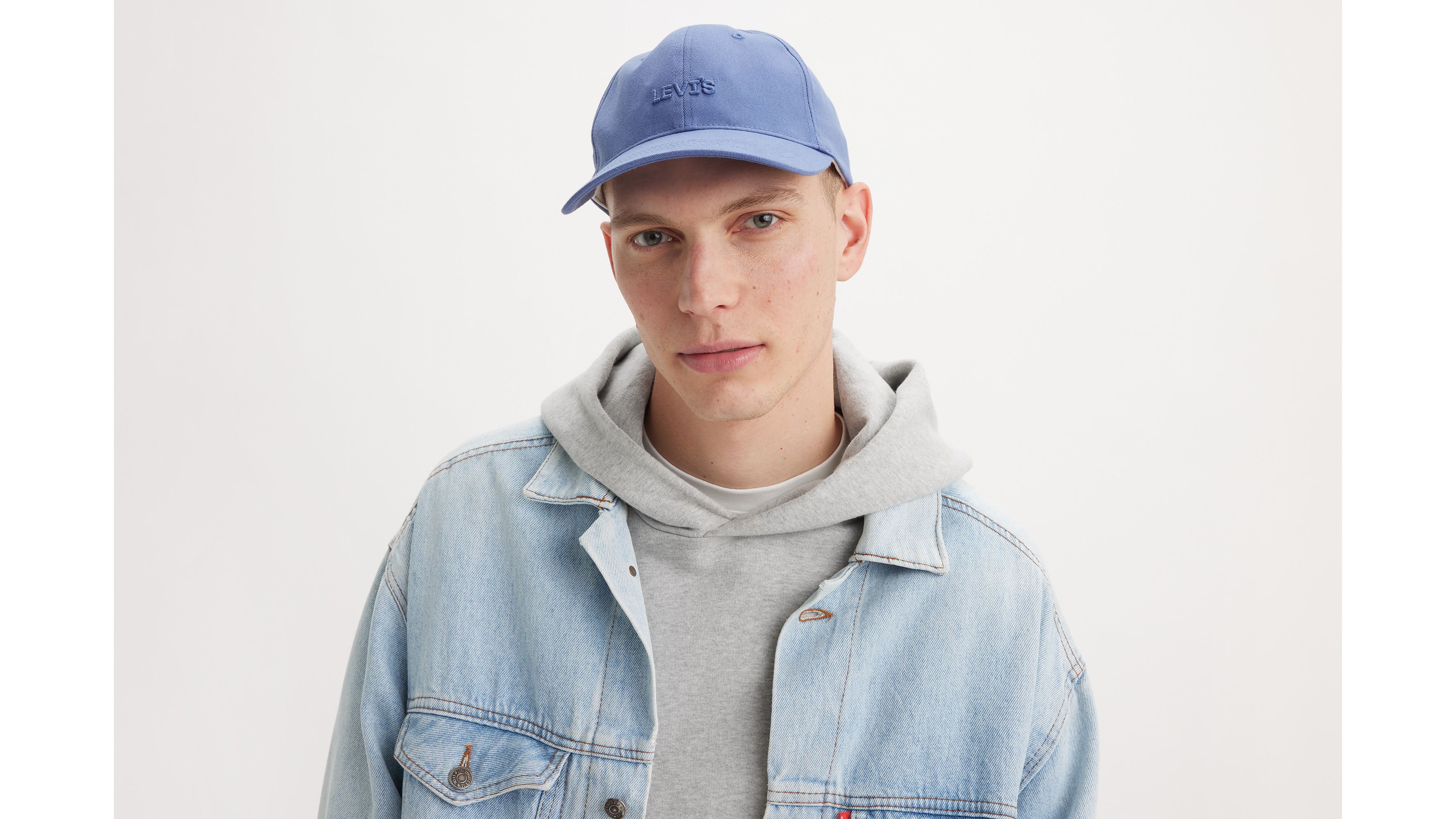 Casquette Flexfit® logo Headline - Regular Blue - Bleu