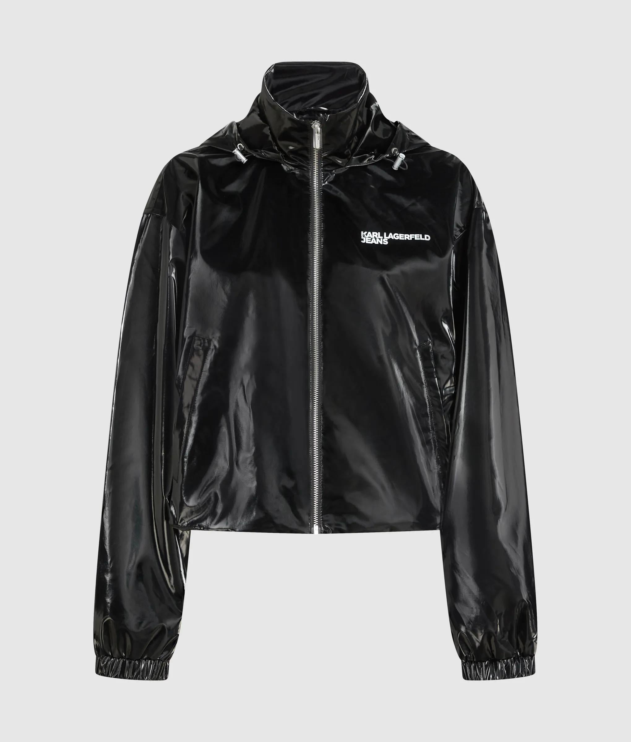 Glanzende capuchon jacket