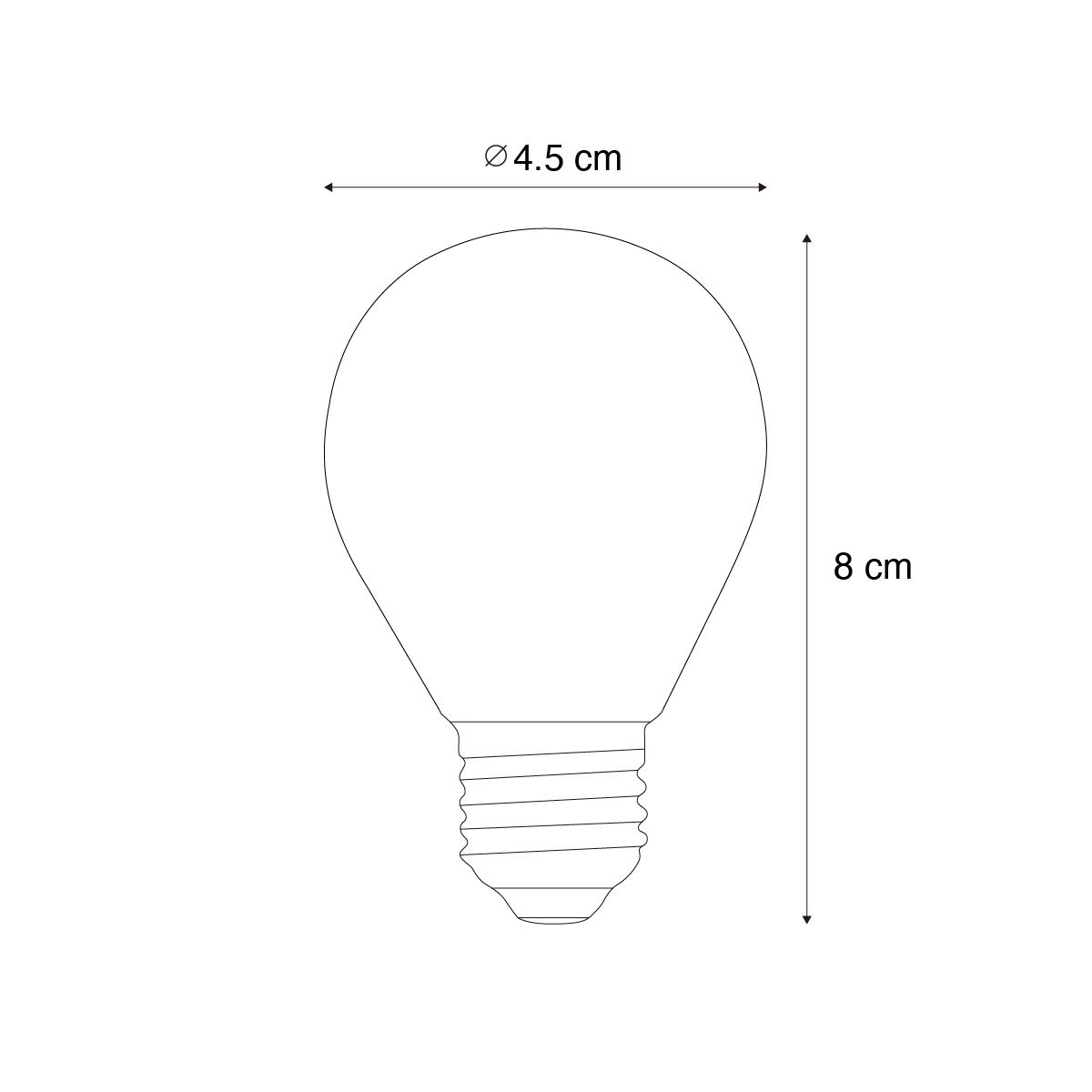 E27 dimbare LED lamp P45 helder glas 3W 250 lm 3000K
