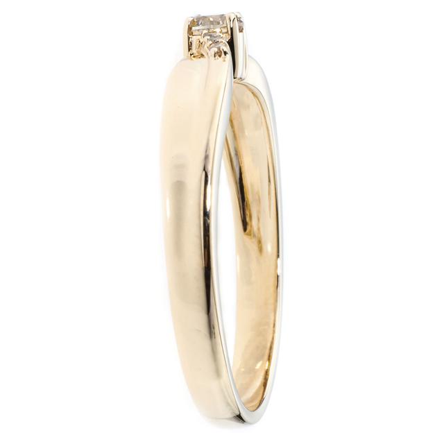 Brillant-Ring, champagnerfarben, Gold 375 poliert