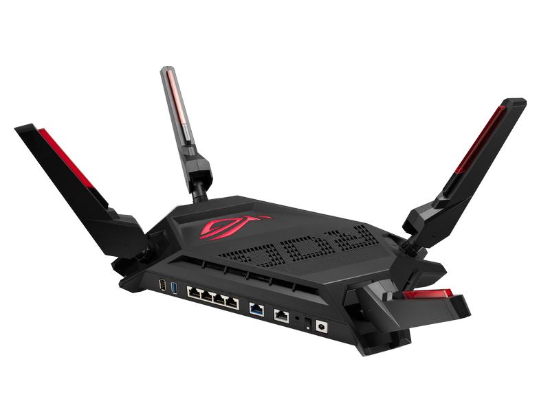 ASUS ROG Rapture GT-AX6000 GT-AX6000 Dual-Band WiFi 6 (802.11ax) Gaming Router, Dual 2.5G Ports, verbesserte Hardware, WAN Aggregation, VPN Fusion, Triple-Level Game Acceleration, kostenlose Netzwerksicherheit und AiMesh Unterstützung