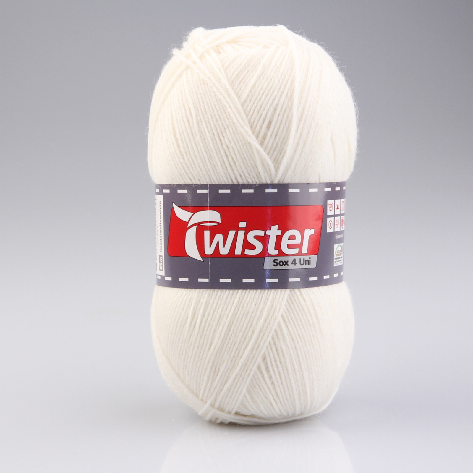 Wolle TWISTER SOX UNI - weiß - 100g