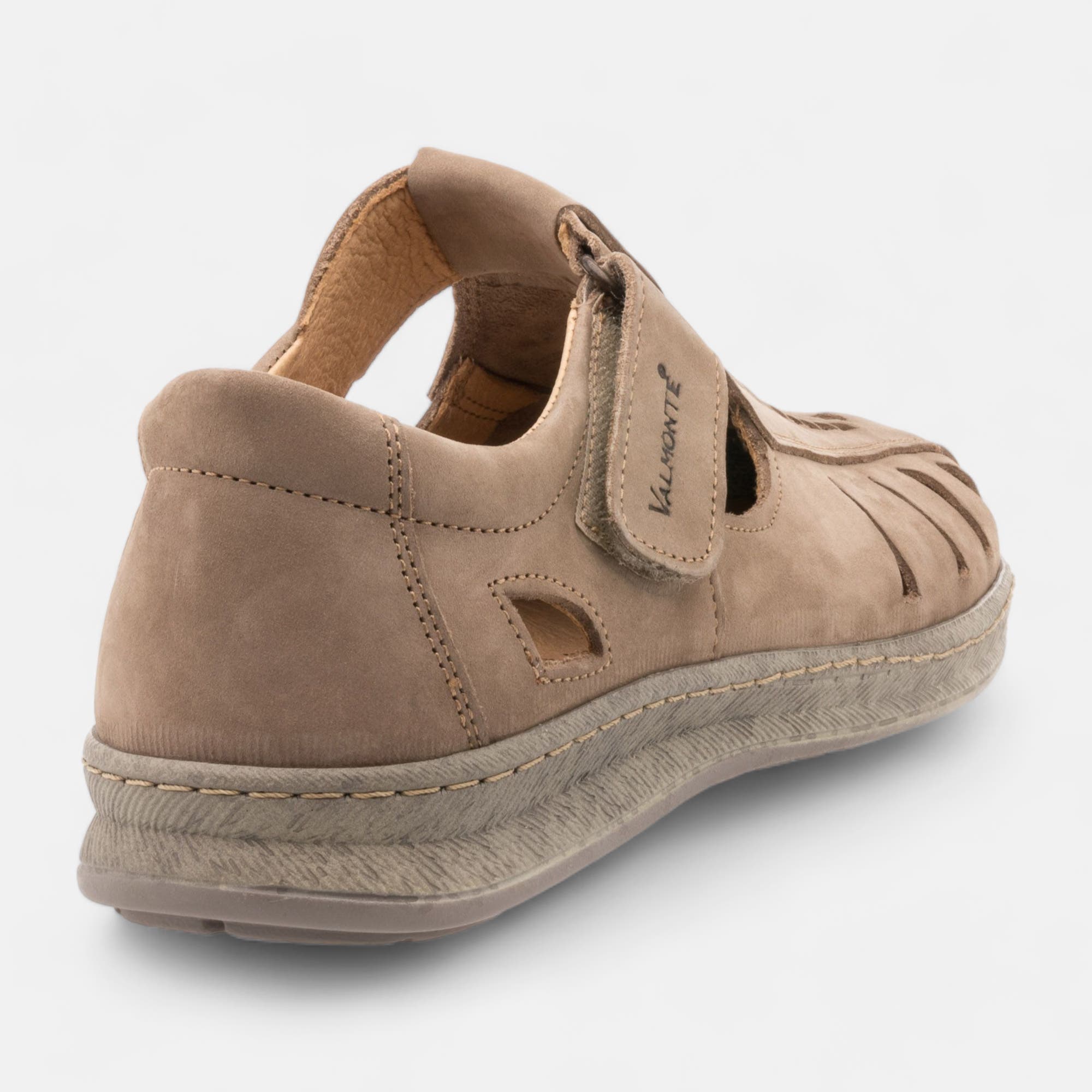 Nu-pieds confort Homme en cuir beige