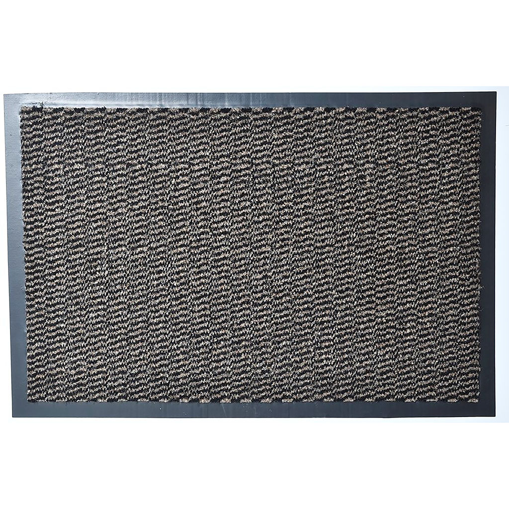 Tapis d'intérieur anti-poussière et absorbant taupe 60x80cm