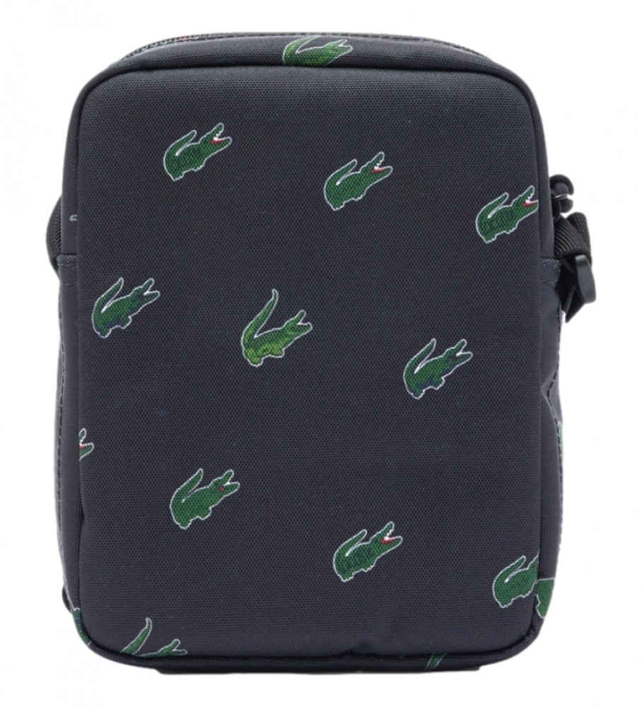 Bolsa de ombro vertical para câmera Lacoste, azul marinho escuro