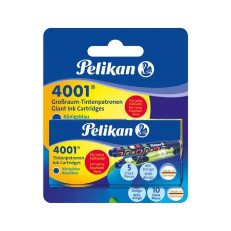 Pelikan Tintenpatrone 4001® für Lamy-Füllhalter, königsblau, Blister mit 2 Etuis