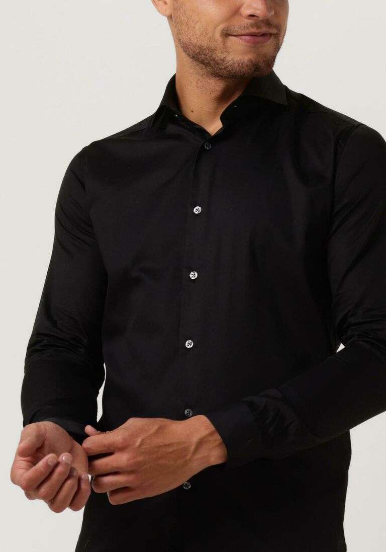 GENTI zwarte genti klassiek overhemd s0004-1109
