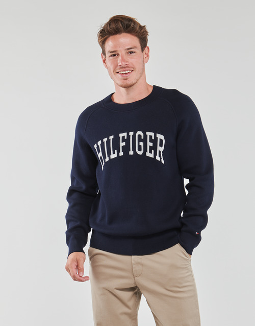 Tommy Hilfiger - VARSITY GRAPHIC CREW NECK - Marine