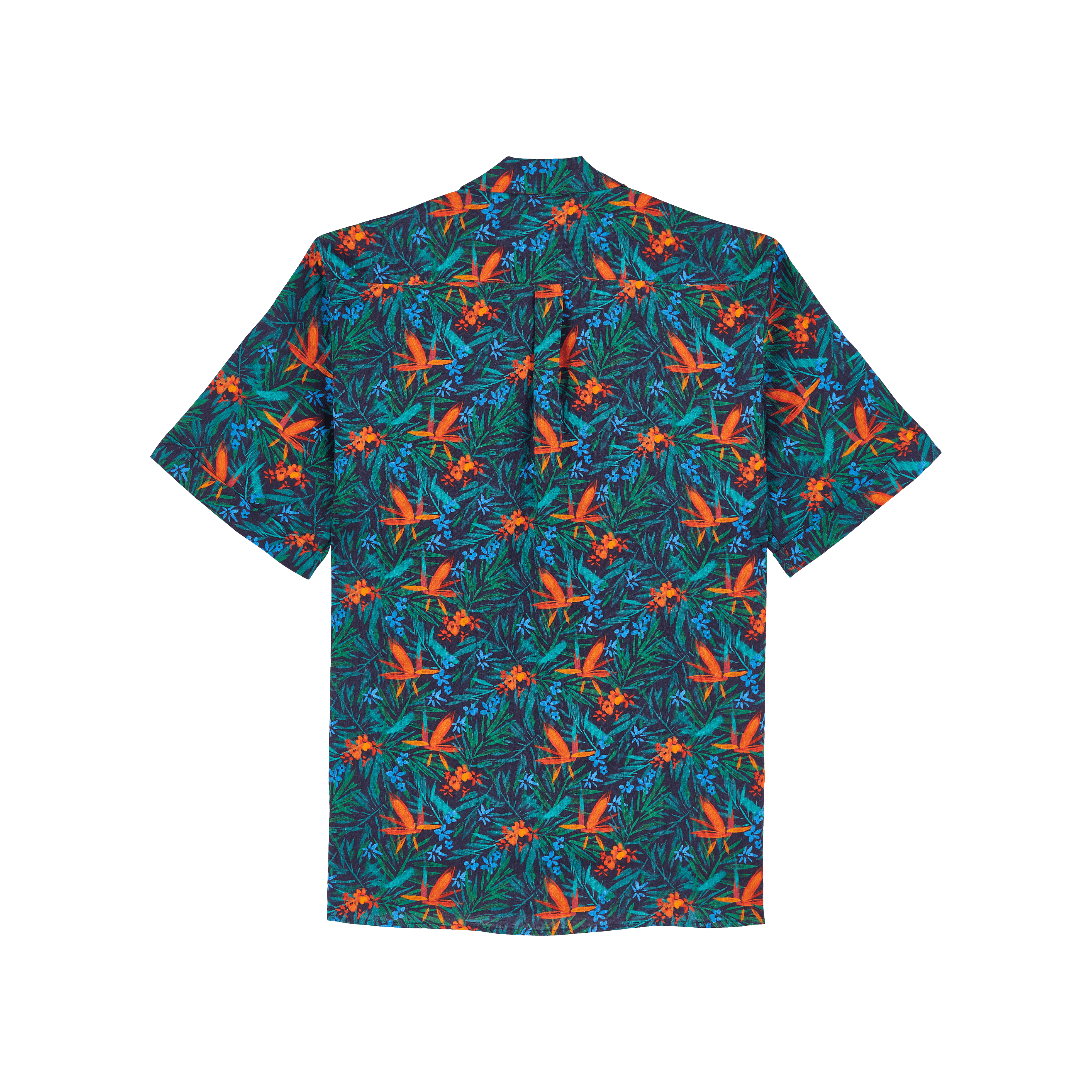 Chemise Bowling en Lin Homme Tropical Flowers