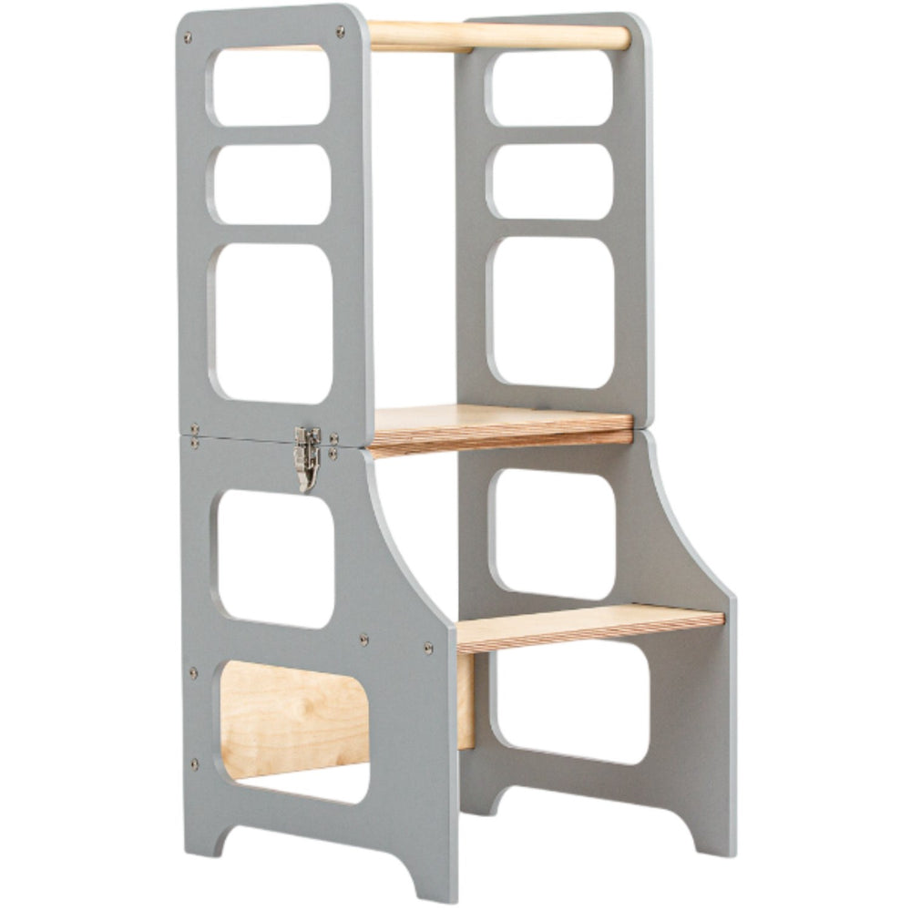 Køb Duck Woodworks Foldbart Læringstårn Grey