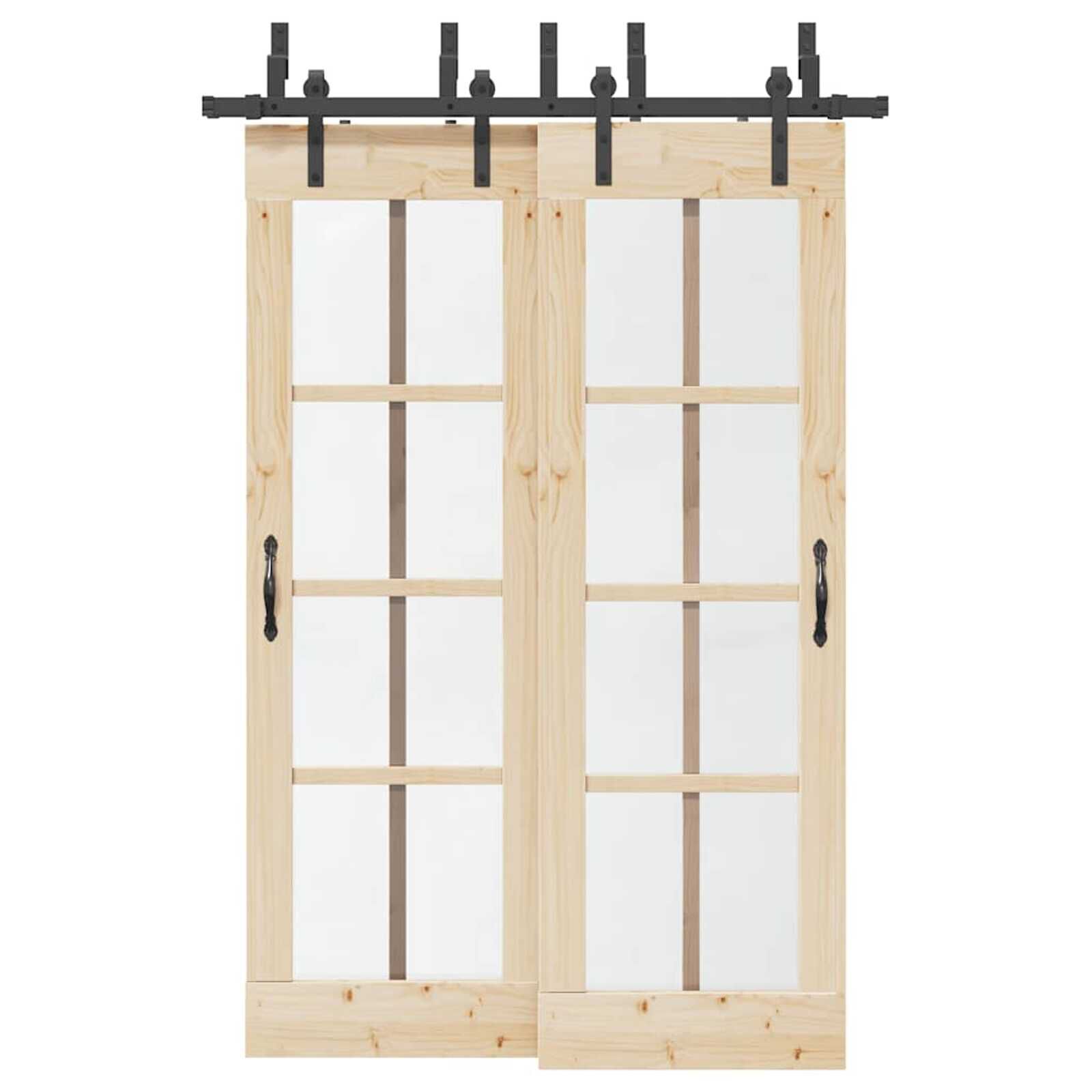 vidaXL Schuifdeurmontagesysteem 152,5 cm staal zwart