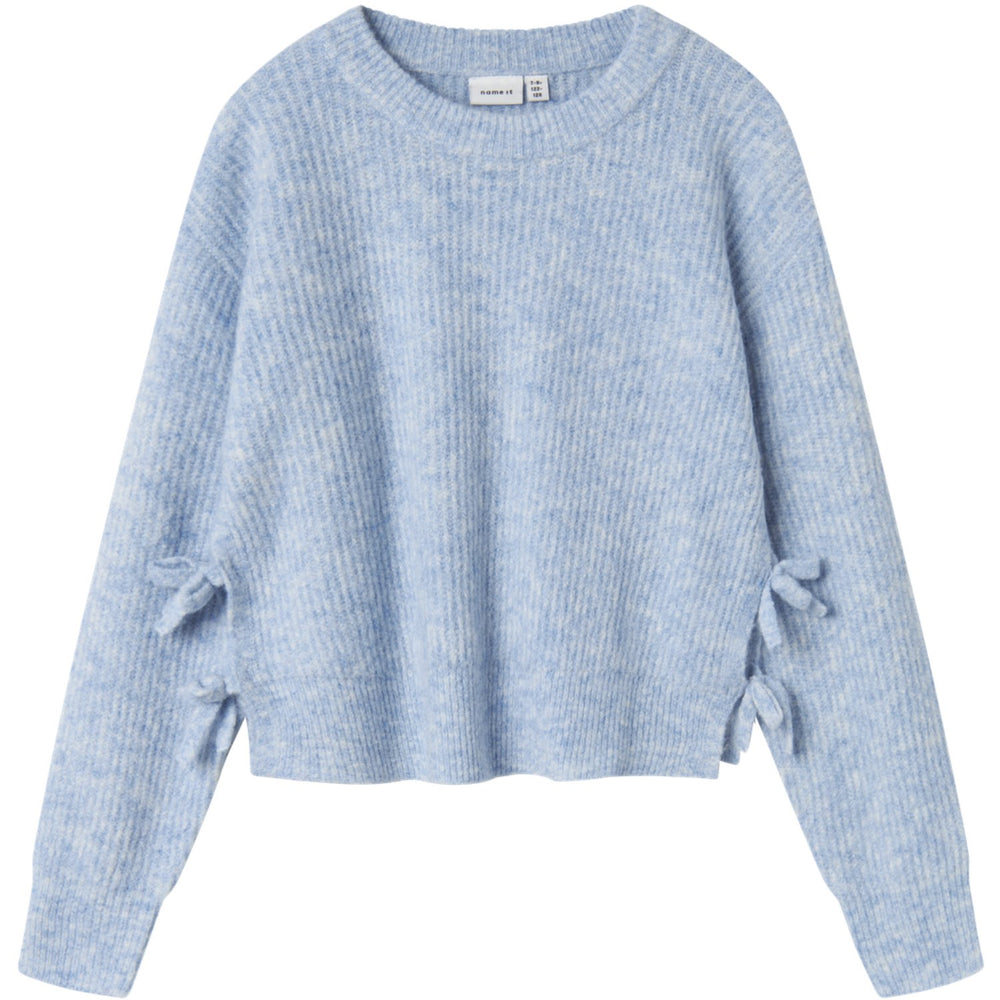 Køb Name It Dusty Blue Linnea Loose Kort Strik