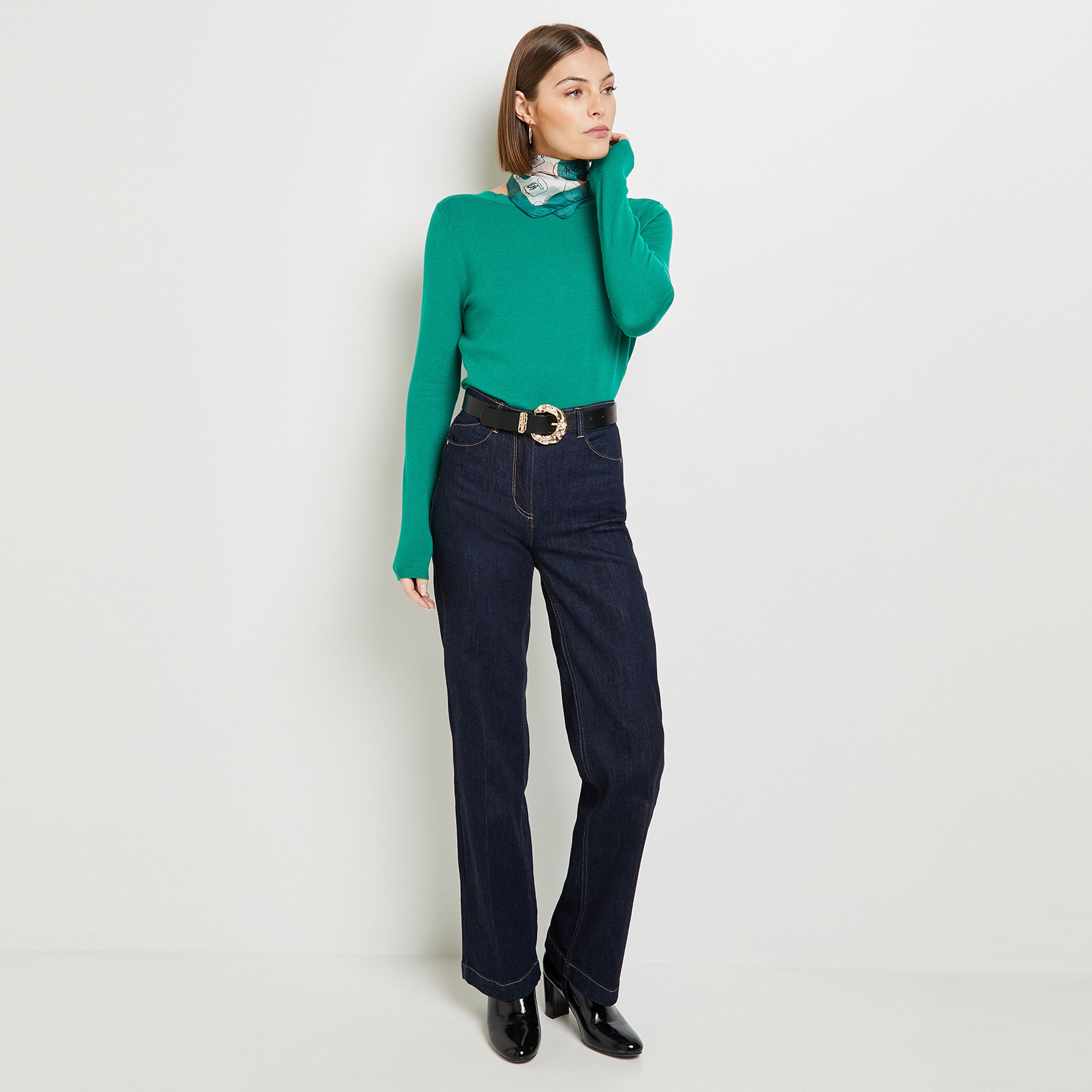 Gilet fine jauge femme - VERT