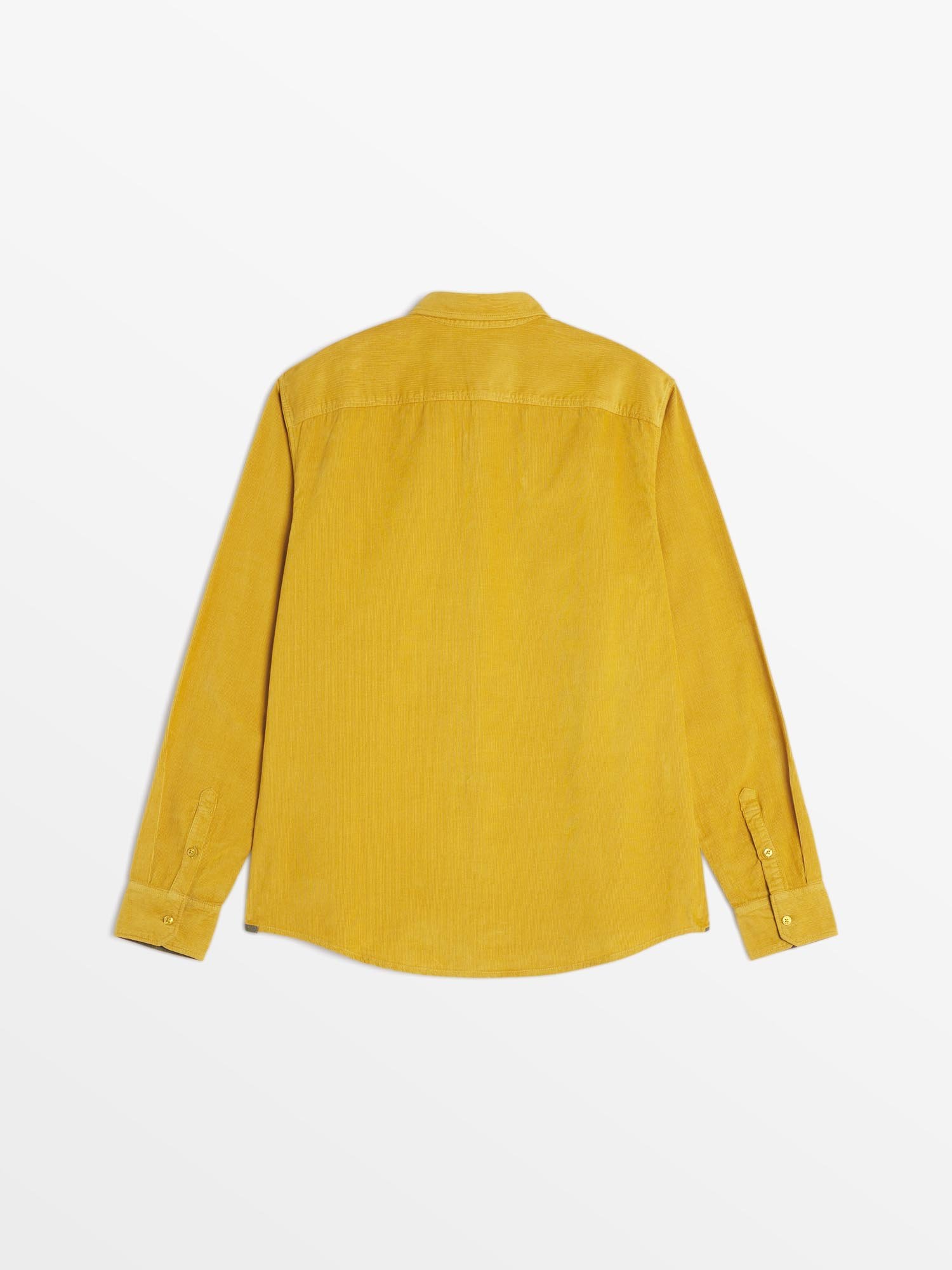 Chemise Homme Velours Côtelé Jaune