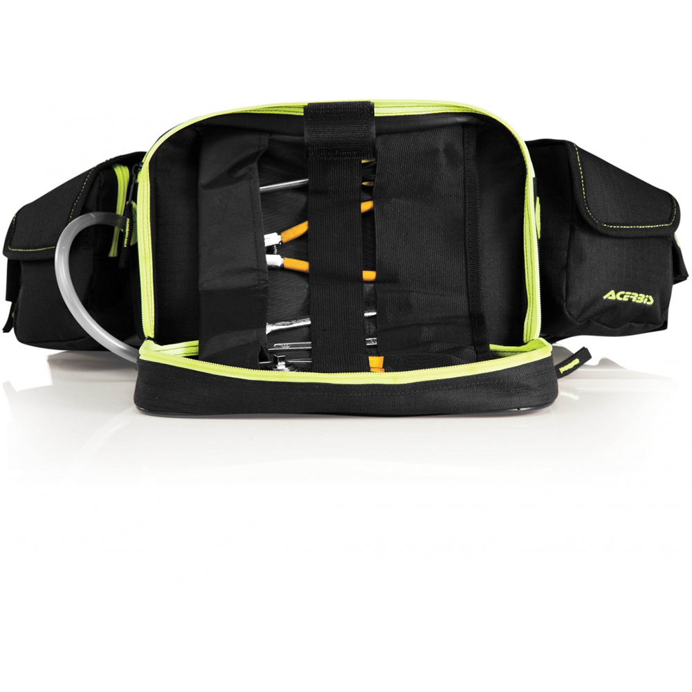 Acerbis - Sacoche banane + poche à eau Dromy 6,5L Noir / Jaune fluo