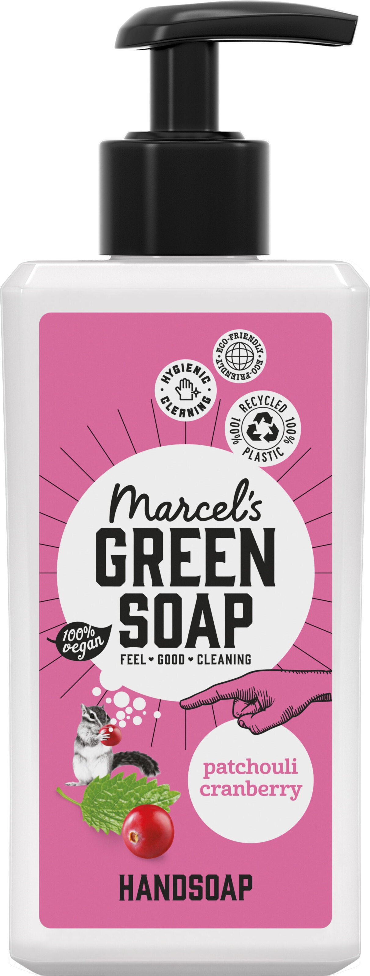Marcel's Green Soap handzeep Patchouli en Cranberry 250 ml