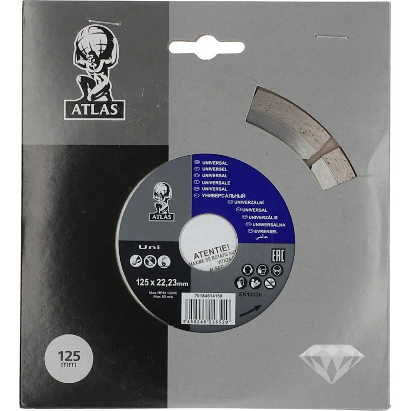 Disque diamant Norton multi-matériaux Ø 125 x 22,23 mm - Nombre de segment 10
