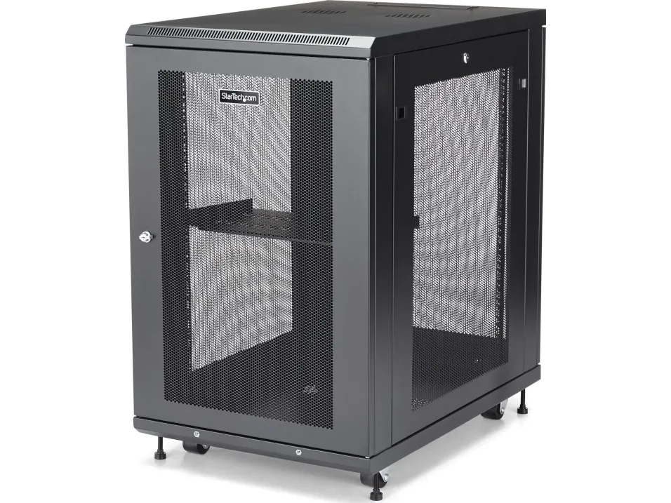 StarTech.com 18U Server Rack Cabinet, 4-Post Adjustable Depth (2