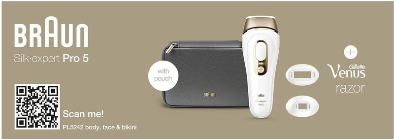 Braun - IPL Ontharingsapparaat Silk-expert Pro 5 - Ontharing Voor Thuis - Etui - PL5242