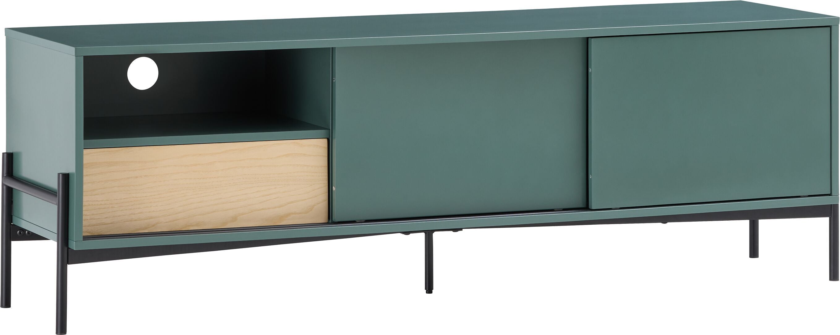 OLSEN Lowboard - Grün / B: 150.0 cm x T: 40.0 cm x H: 50.0 cm