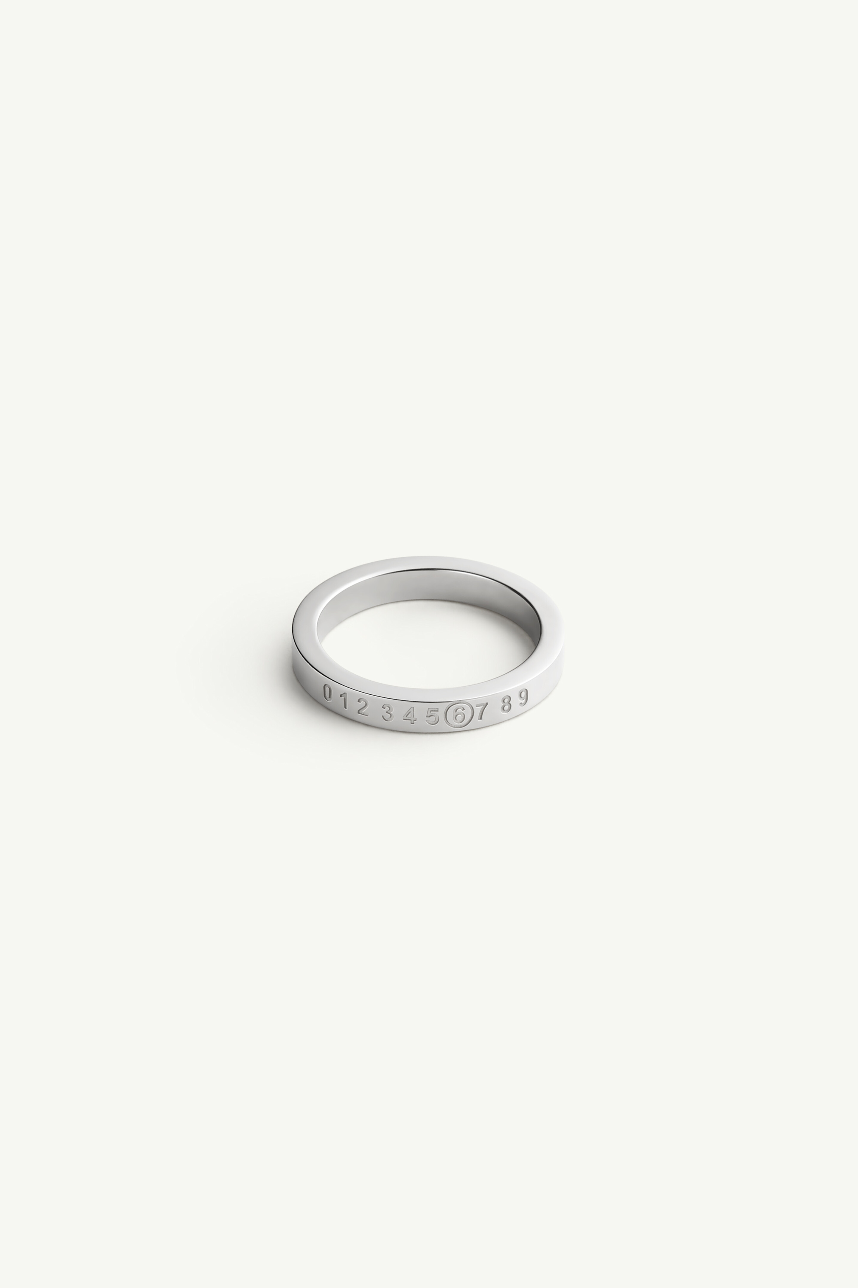 Bague numeric minimal signature Polished palladio