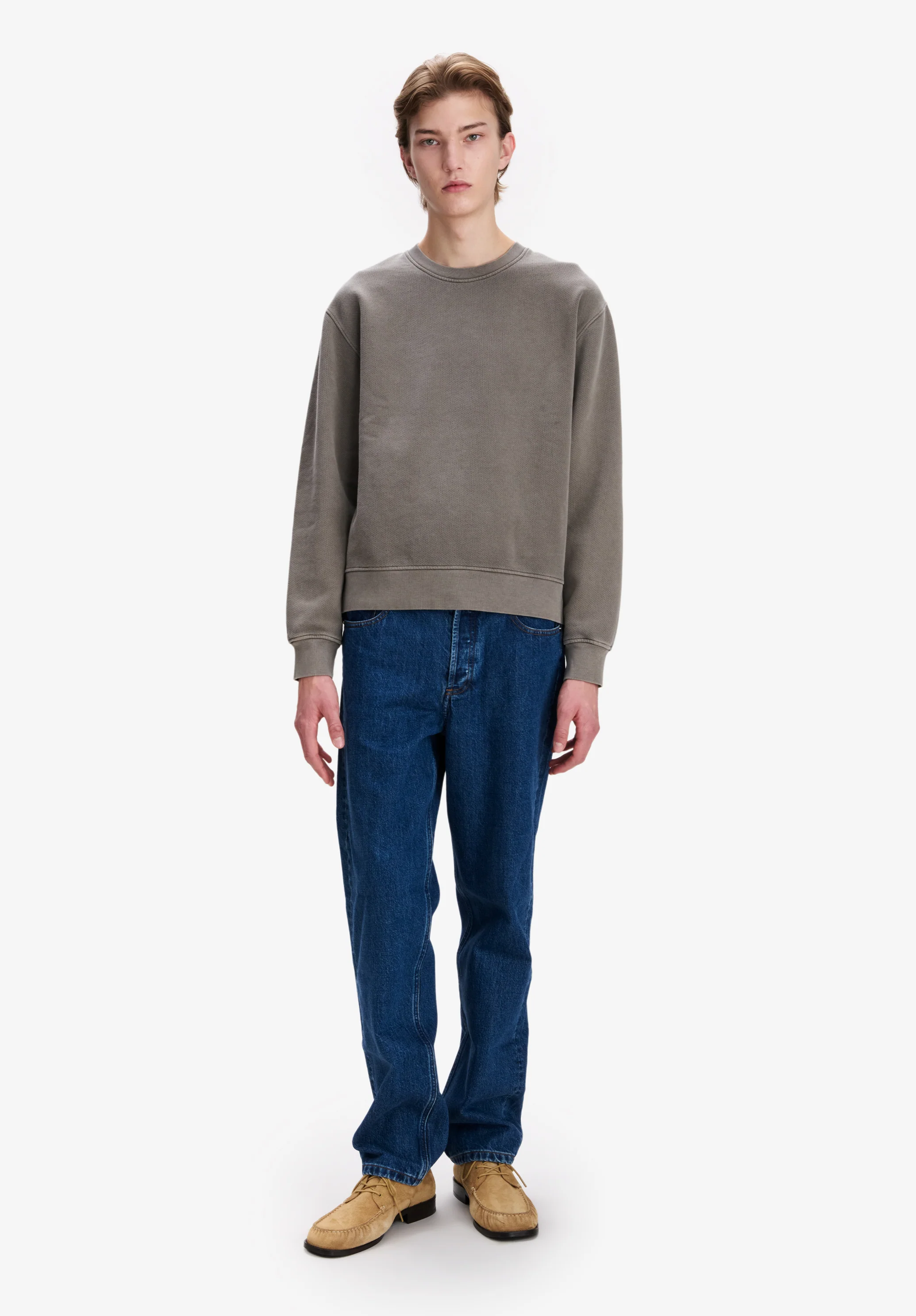 Sweat boxy A.P.C. Automne 28 - Gris tahiti