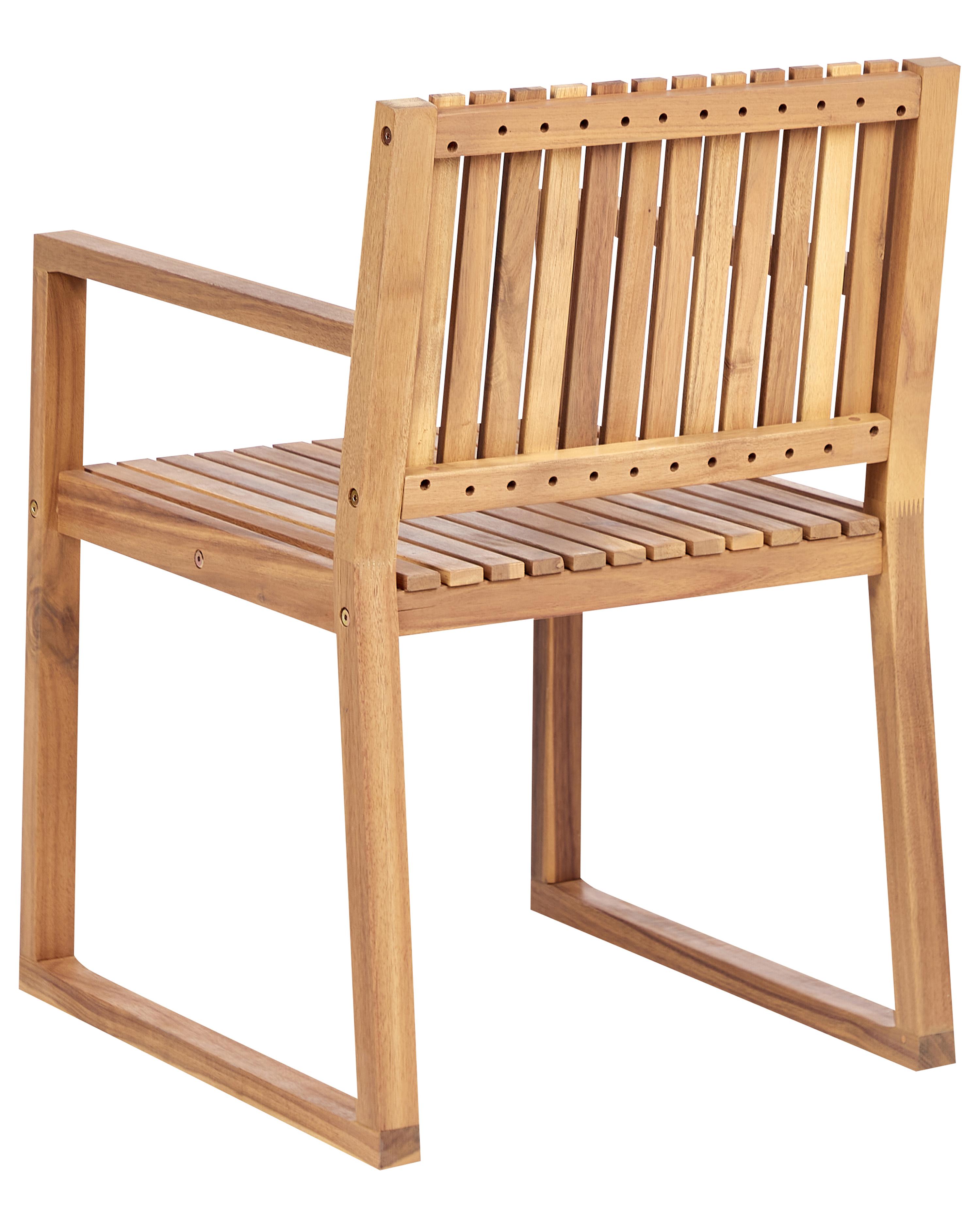 Set van 8 stoelen met zitkussen SASSARI II Gecertificeerd acaciahout Blauw
