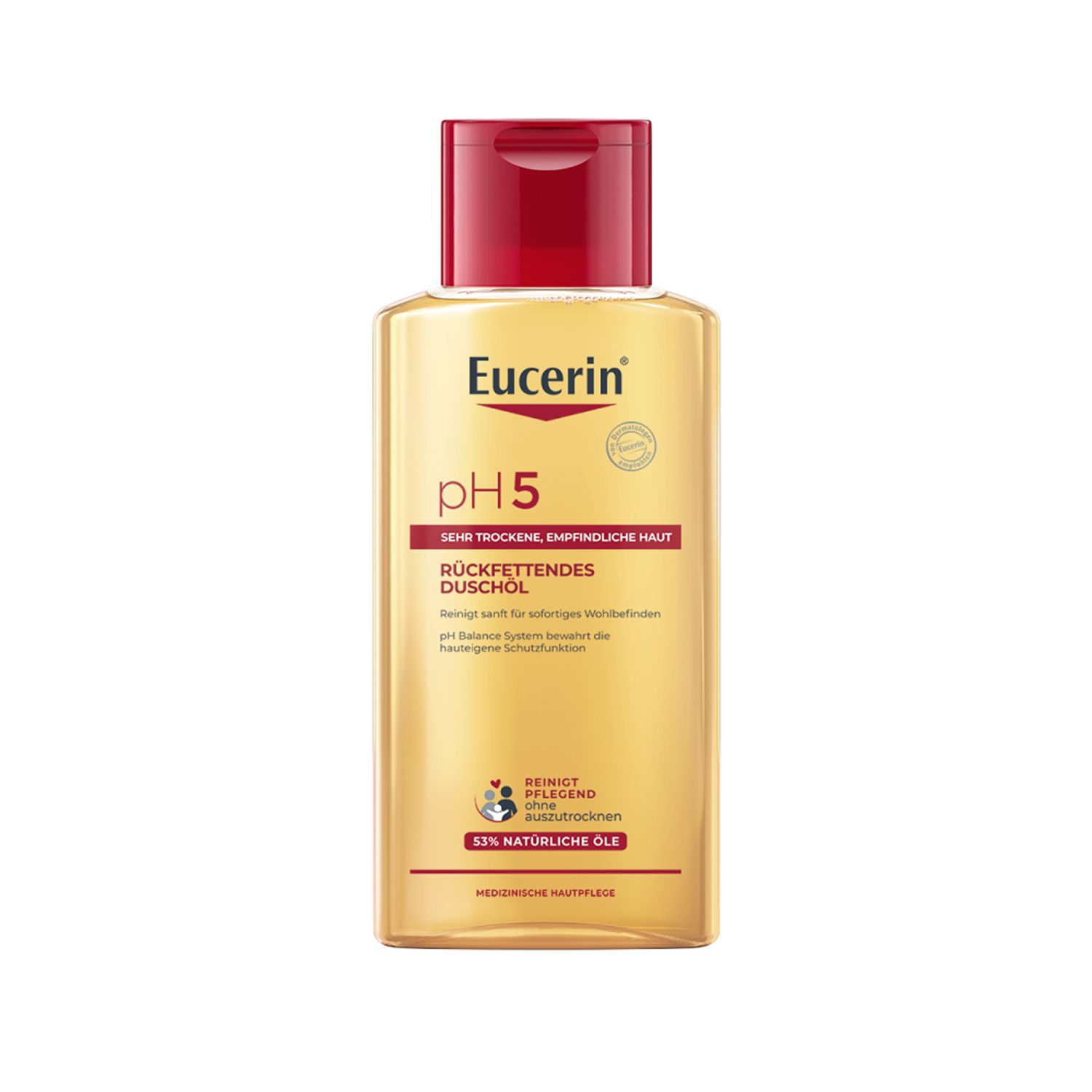 Eucerin® pH5 Duschöl – Rückfettende Reinigung für trockene, strapazierte Haut mit natürlichen Pflegeölen
